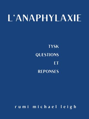 cover image of L'anaphylaxie